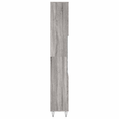 Armadietto Bagno Grigio Sonoma 30x30x190cm in Legno Multistrato | homemem39