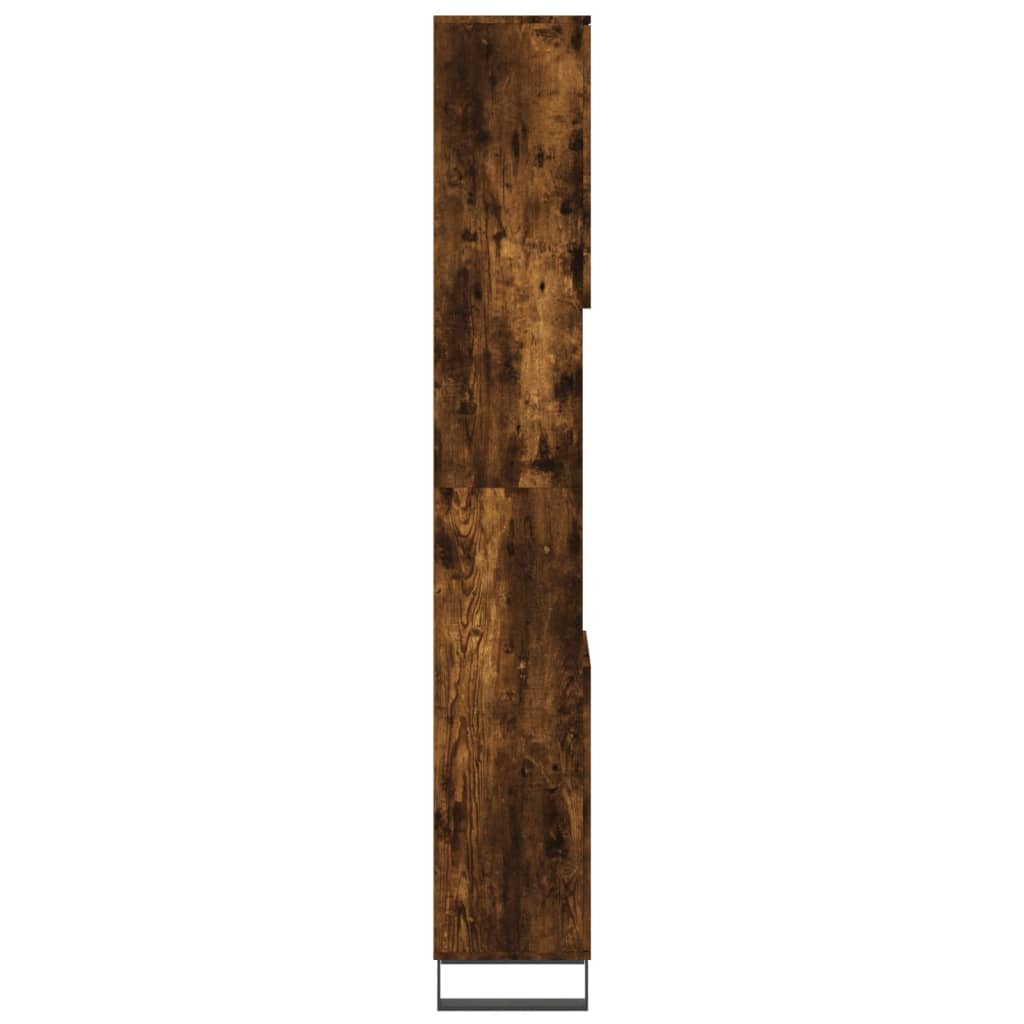 Armadietto Bagno Rovere Fumo 30x30x190 cm in Legno Multistrato | homemem39