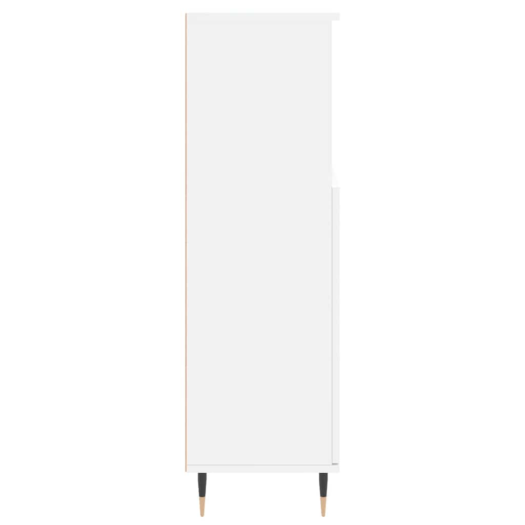 Armadietto da Bagno Bianco 30x30x100 cm in Legno Multistrato | homemem39