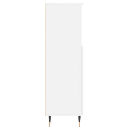 Armadietto da Bagno Bianco 30x30x100 cm in Legno Multistrato | homemem39