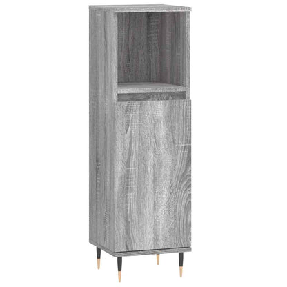 Armadietto Bagno Grigio Sonoma 30x30x100cm in Legno Multistrato | homemem39
