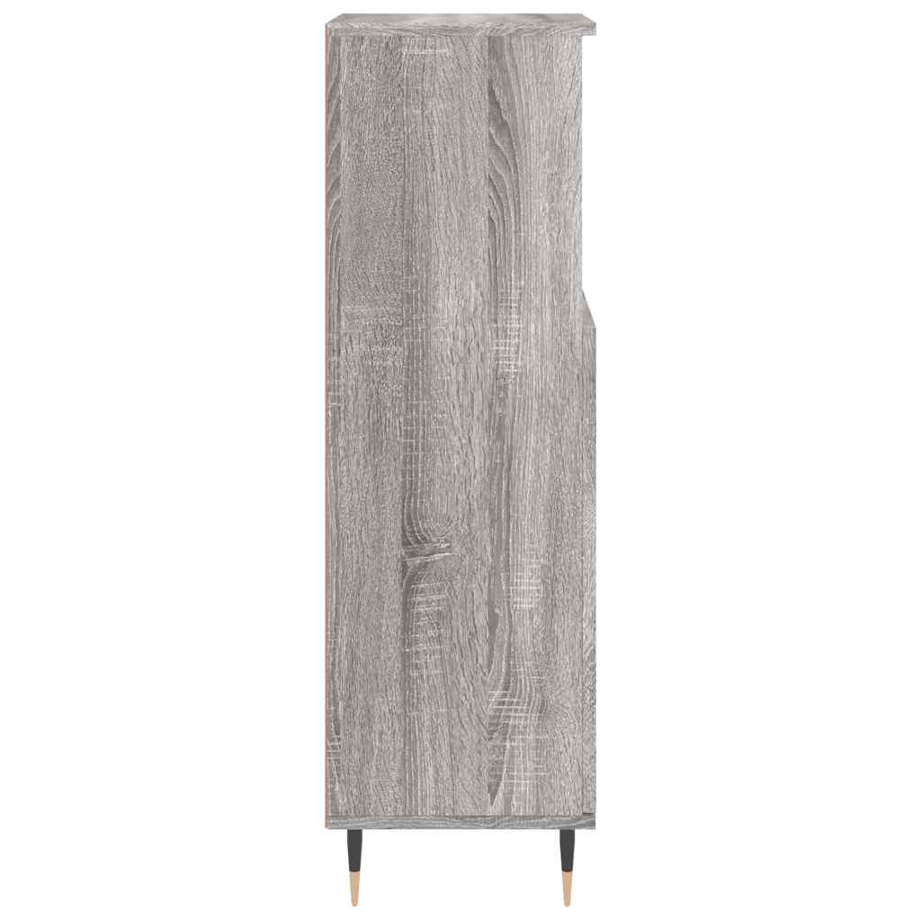 Armadietto Bagno Grigio Sonoma 30x30x100cm in Legno Multistrato | homemem39