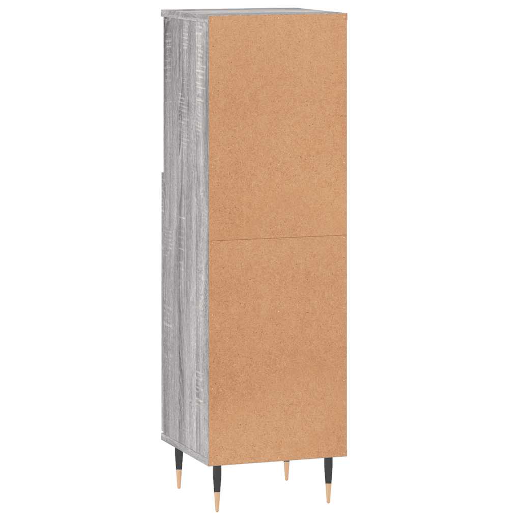 Armadietto Bagno Grigio Sonoma 30x30x100cm in Legno Multistrato | homemem39