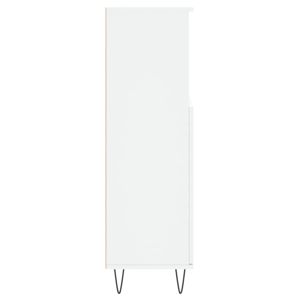 Armadietto da Bagno Bianco 30x30x100 cm in Legno Multistrato | homemem39