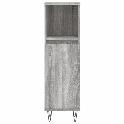 Armadietto Bagno Grigio Sonoma 30x30x100cm in Legno Multistrato | homemem39
