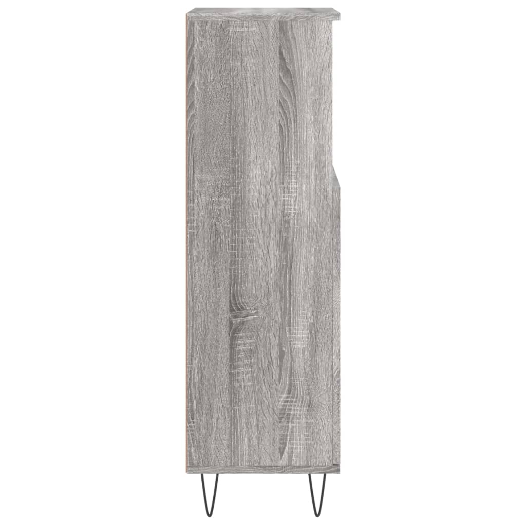 Armadietto Bagno Grigio Sonoma 30x30x100cm in Legno Multistrato | homemem39