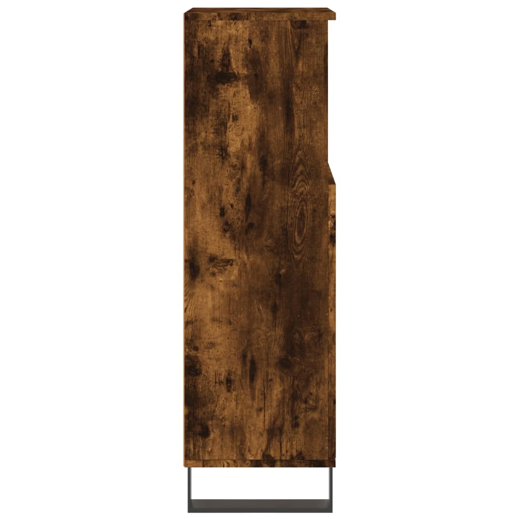Armadietto Bagno Rovere Fumo 30x30x100 cm in Legno Multistrato | homemem39
