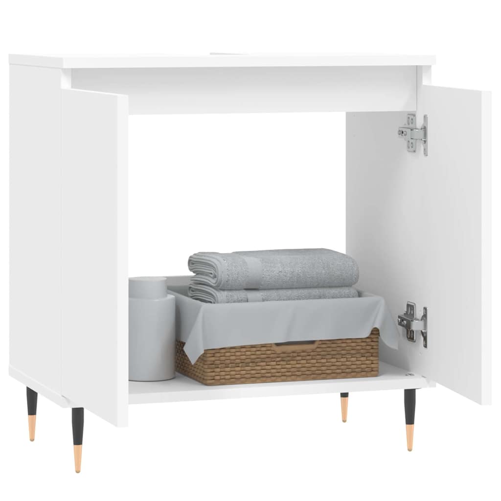 Mobile da Bagno Bianco 58x33x60 cm in Legno Multistrato | homemem39