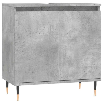 Armadietto da Bagno Grigio Cemento 58x33x60cm Legno Multistrato | homemem39