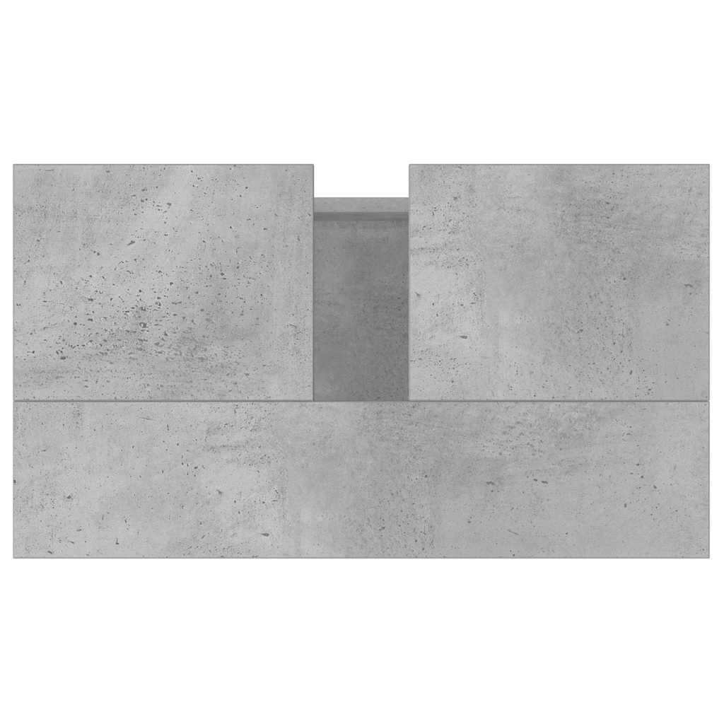Armadietto da Bagno Grigio Cemento 58x33x60cm Legno Multistrato | homemem39