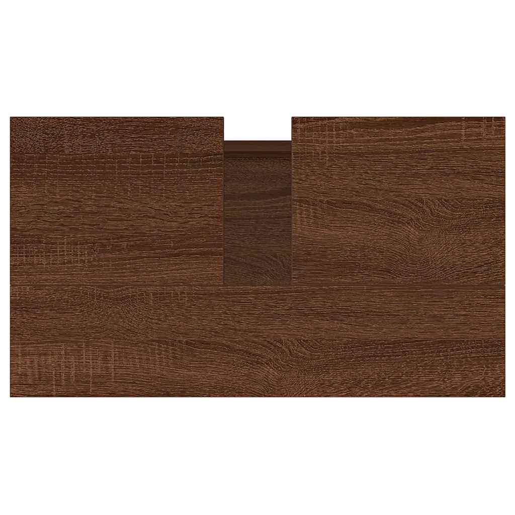 Armadietto Bagno Rovere Marrone 58x33x60cm in Legno Multistrato