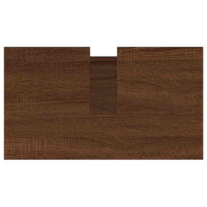 Armadietto Bagno Rovere Marrone 58x33x60cm in Legno Multistrato