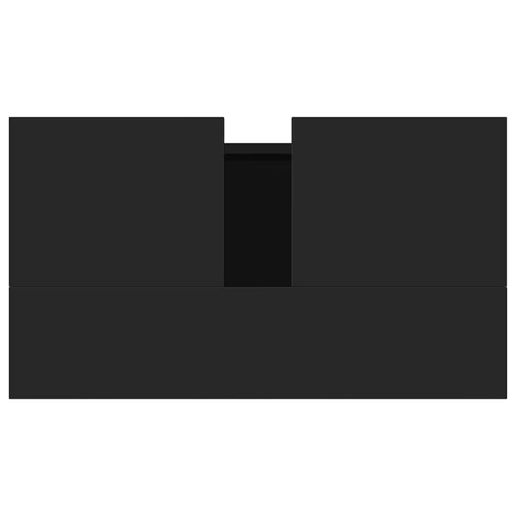 Mobile da Bagno Nero 58x33x60 cm in Legno Multistrato