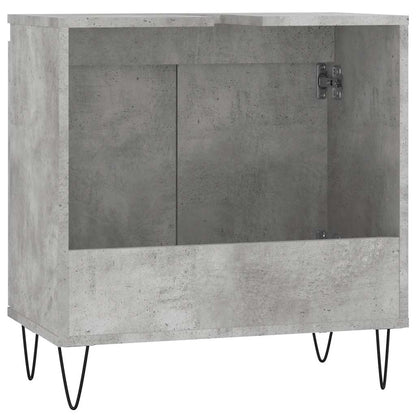 Armadietto da Bagno Grigio Cemento 58x33x60cm Legno Multistrato | homemem39