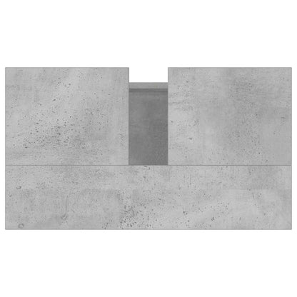 Armadietto da Bagno Grigio Cemento 58x33x60cm Legno Multistrato | homemem39