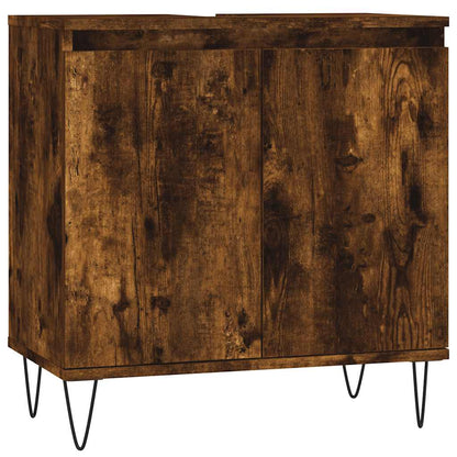 Armadietto Bagno Rovere Fumo 58x33x60 cm in Legno Multistrato | homemem39