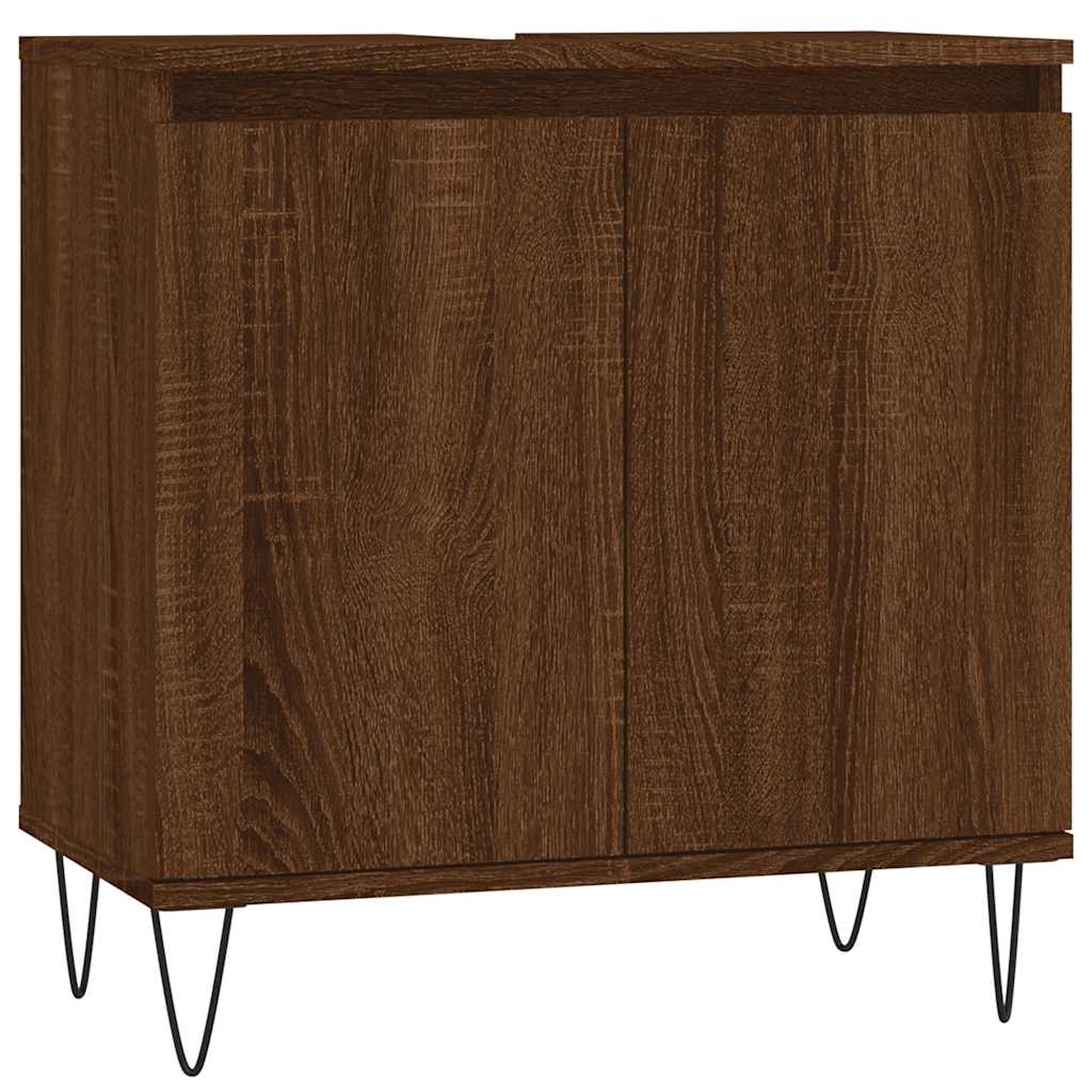 Armadietto Bagno Rovere Marrone 58x33x60cm in Legno Multistrato | homemem39