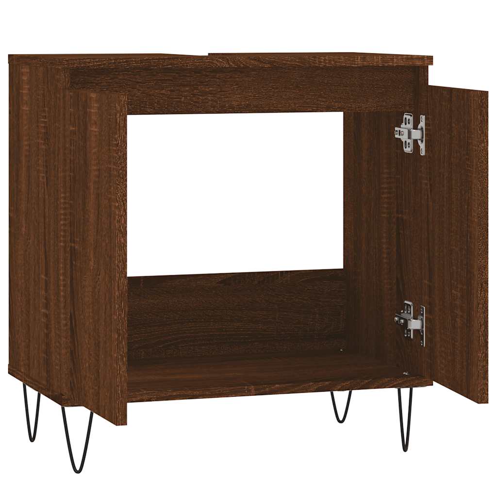 Armadietto Bagno Rovere Marrone 58x33x60cm in Legno Multistrato | homemem39