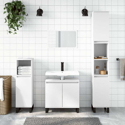 Mobile da Bagno Bianco 58x33x60 cm in Legno Multistrato | homemem39