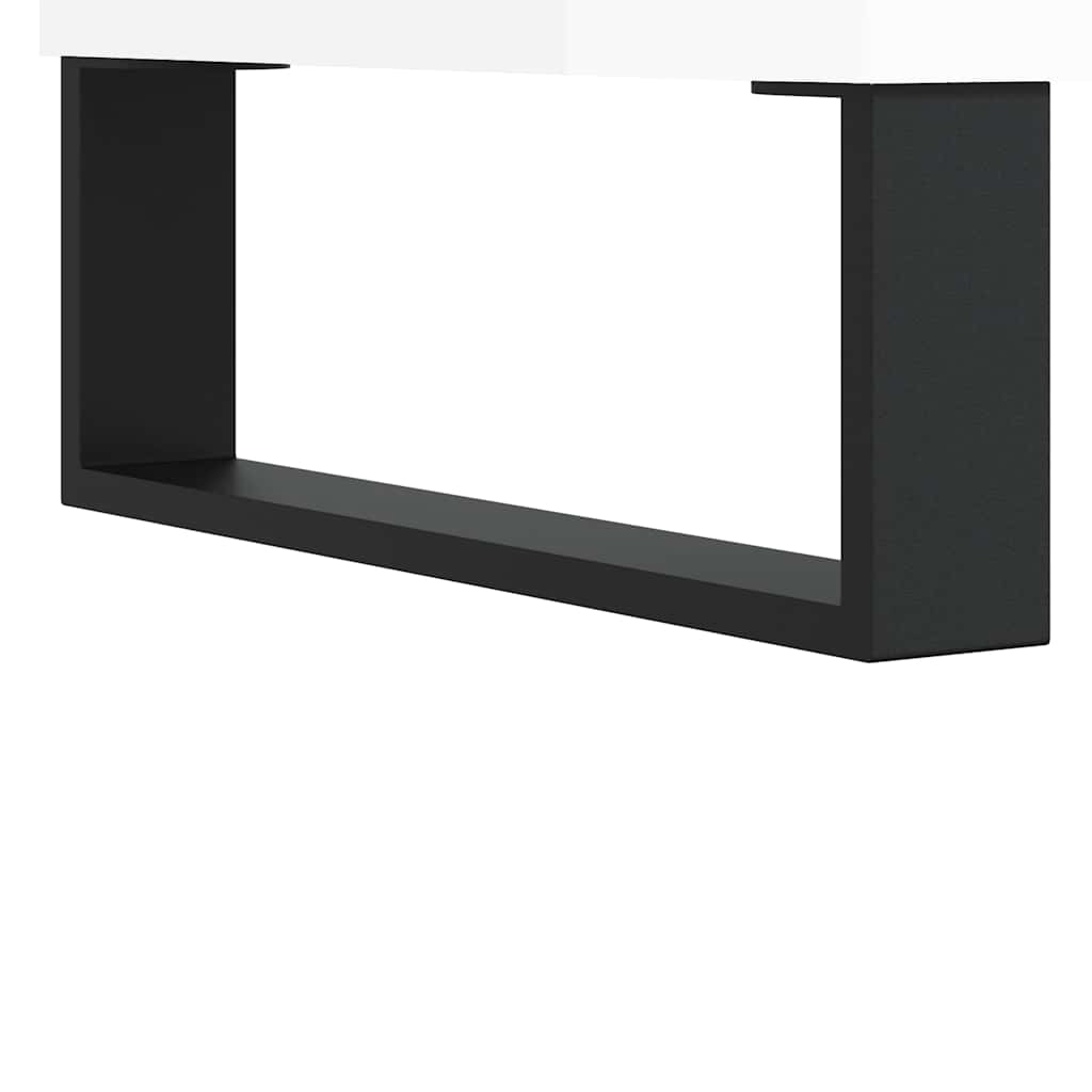 Armadietto Bagno Bianco Lucido 58x33x60cm in Legno Multistrato | homemem39