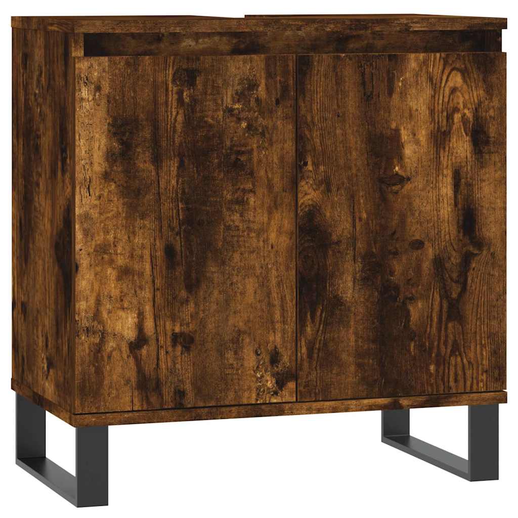 Armadietto Bagno Rovere Fumo 58x33x60 cm in Legno Multistrato | homemem39