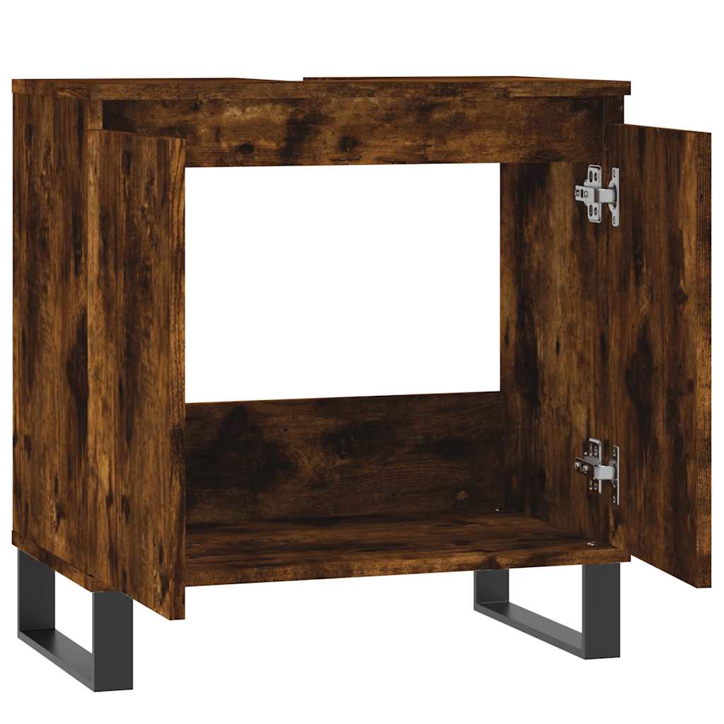 Armadietto Bagno Rovere Fumo 58x33x60 cm in Legno Multistrato | homemem39