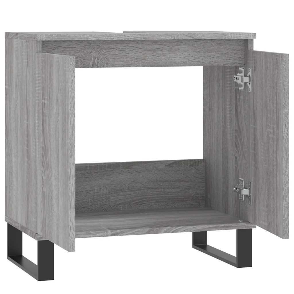 Mobile da Bagno Grigio Sonoma 58x33x60 cm in Legno Multistrato | homemem39