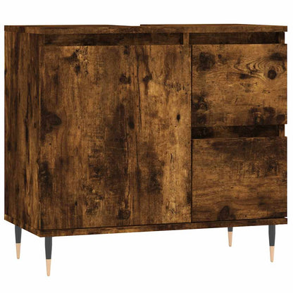 Armadietto Bagno Rovere Fumo 65x33x60 cm in Legno Multistrato | homemem39