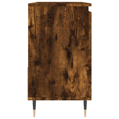 Armadietto Bagno Rovere Fumo 65x33x60 cm in Legno Multistrato