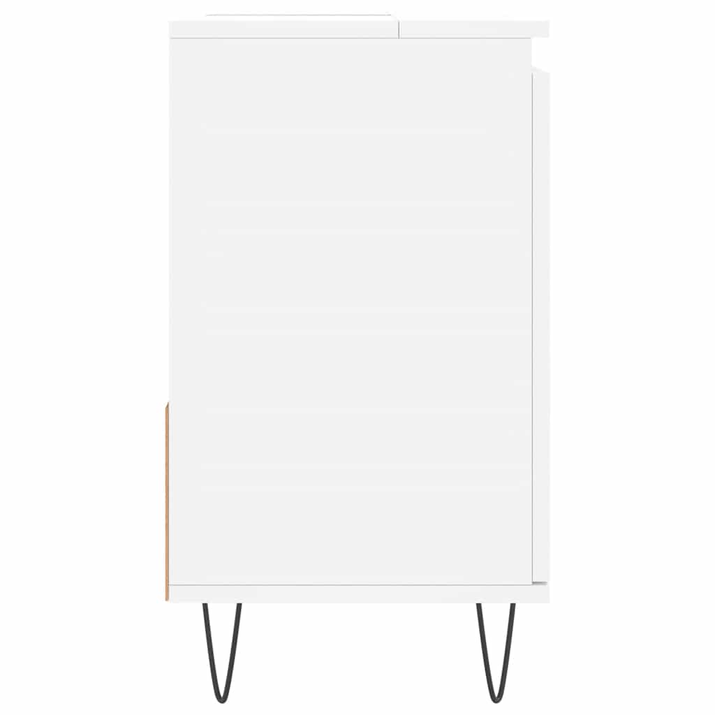 Armadietto da Bagno Bianco 65x33x60 cm in Legno Multistrato