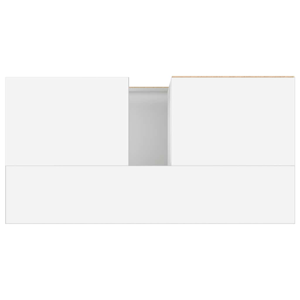 Armadietto da Bagno Bianco 65x33x60 cm in Legno Multistrato