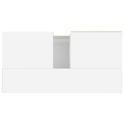 Armadietto da Bagno Bianco 65x33x60 cm in Legno Multistrato