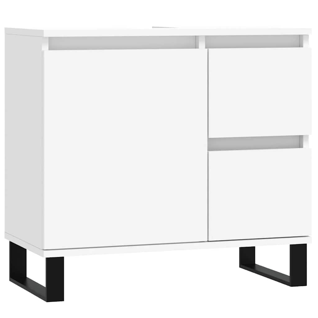 Armadietto da Bagno Bianco 65x33x60 cm in Legno Multistrato | homemem39