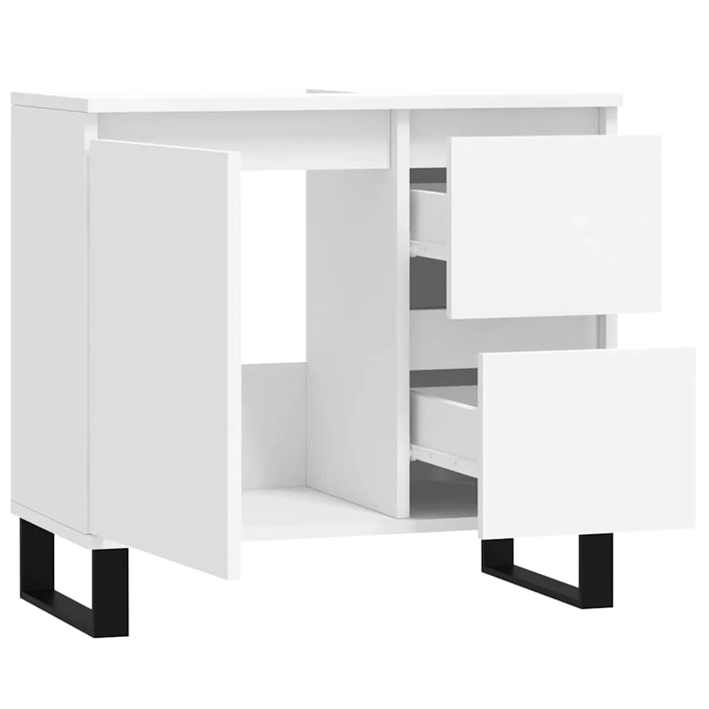 Armadietto da Bagno Bianco 65x33x60 cm in Legno Multistrato | homemem39