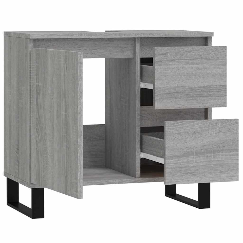 Armadietto Bagno Grigio Sonoma 65x33x60 cm in Legno Multistrato | homemem39