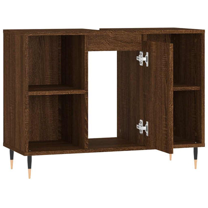 Armadietto Bagno Rovere Marrone 80x33x60cm in Legno Multistrato - homemem39