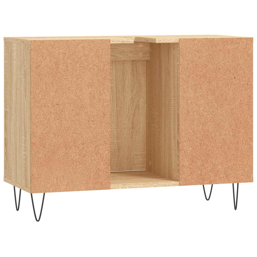 Mobile da Bagno Rovere Sonoma 80x33x60 cm in Legno Multistrato - homemem39