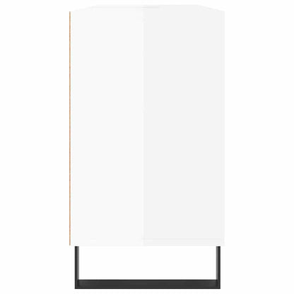 Armadietto Bagno Bianco Lucido 80x33x60cm in Legno Multistrato - homemem39