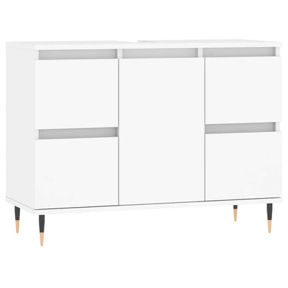 Mobile da Bagno Bianco 80x33x60 cm in Legno Multistrato | homemem39