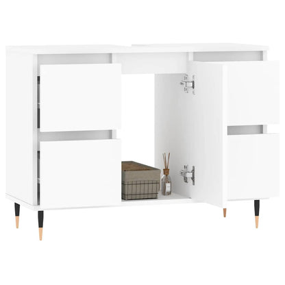 Mobile da Bagno Bianco 80x33x60 cm in Legno Multistrato | homemem39