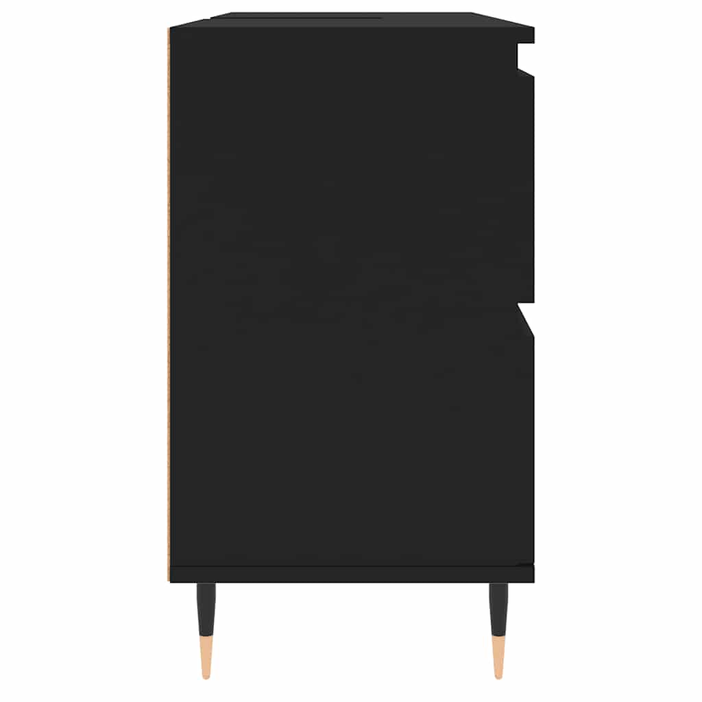 Mobile da Bagno Nero 80x33x60 cm in Legno Multistrato | homemem39