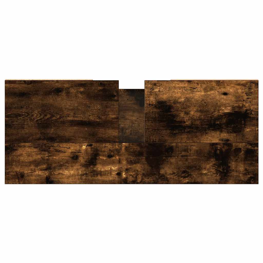 Armadietto Bagno Rovere Fumo 80x33x60 cm in Legno Multistrato | homemem39