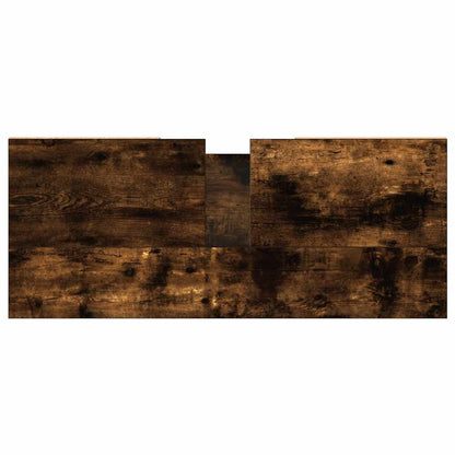 Armadietto Bagno Rovere Fumo 80x33x60 cm in Legno Multistrato | homemem39