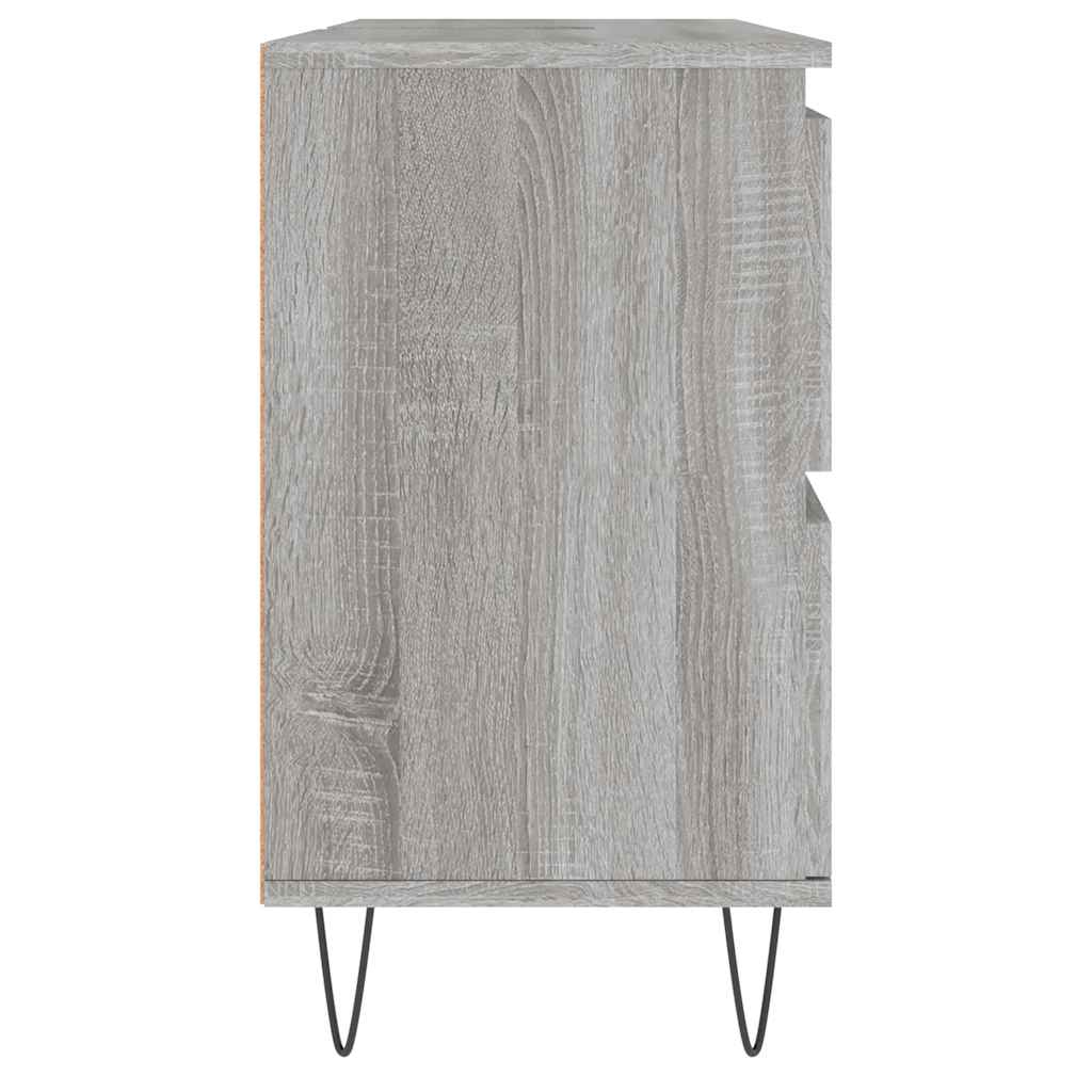 Mobile da Bagno Grigio Sonoma 80x33x60 cm in Legno Multistrato | homemem39