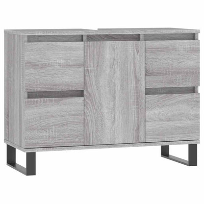 Mobile da Bagno Grigio Sonoma 80x33x60 cm in Legno Multistrato | homemem39
