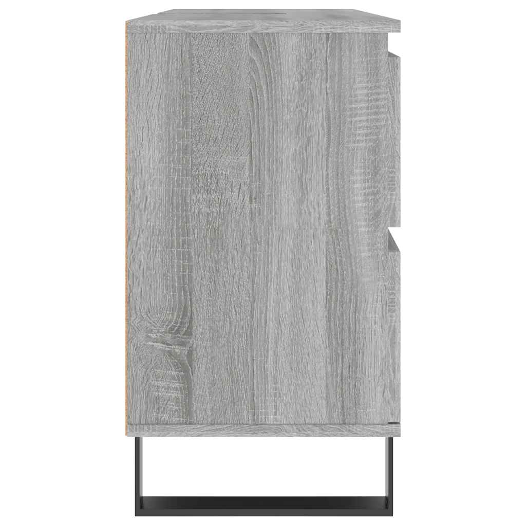 Mobile da Bagno Grigio Sonoma 80x33x60 cm in Legno Multistrato | homemem39