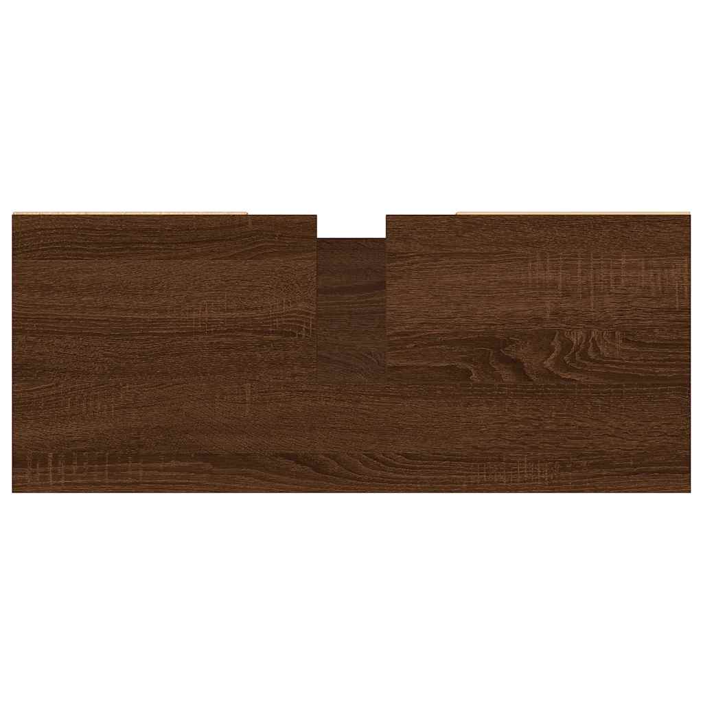 Armadietto Bagno Rovere Marrone 80x33x60cm in Legno Multistrato - homemem39
