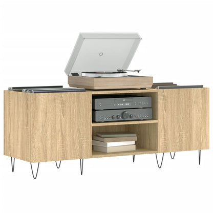 Mobile Porta Dischi Rovere Sonoma 121x38x48cm Legno Multistrato
