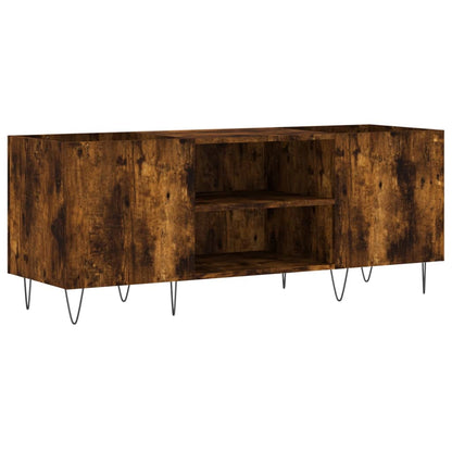 Mobile Porta Dischi Rovere Fumo 121x38x48 cm Legno Multistrato