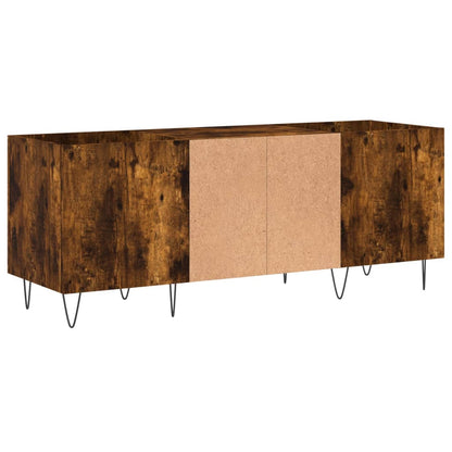 Mobile Porta Dischi Rovere Fumo 121x38x48 cm Legno Multistrato